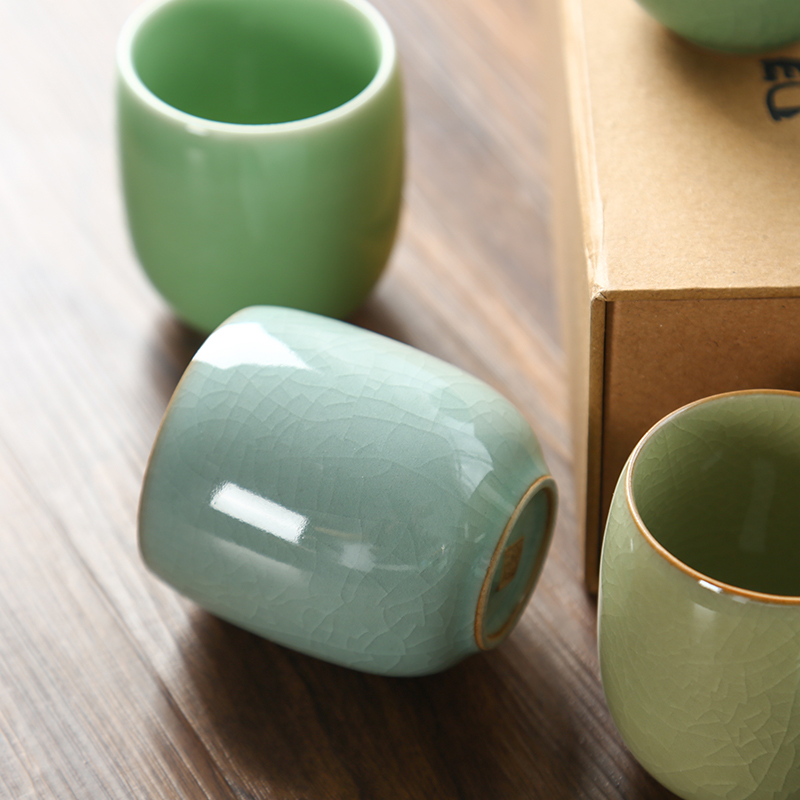CHANSHOVA-Porcelain Tea Cup Se - Celadon Ceramic Cup recension och pris