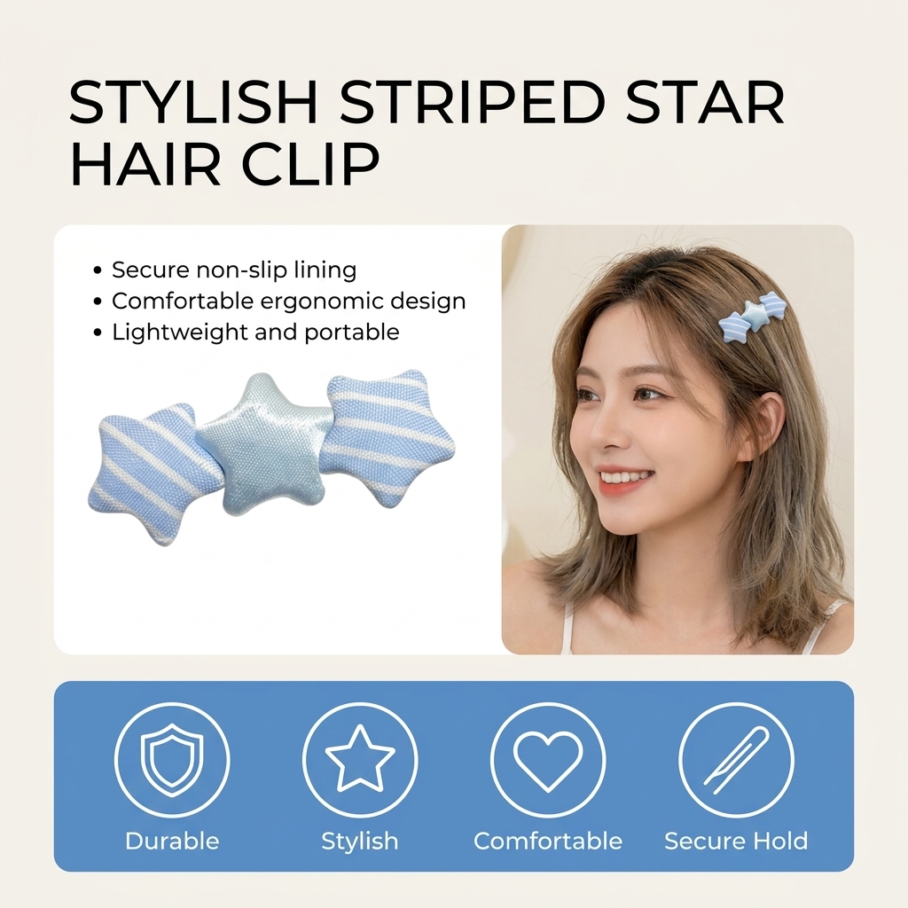 Cute Star Shaped Hair Clip For - Korean Girl Lifestyle recension och pris
