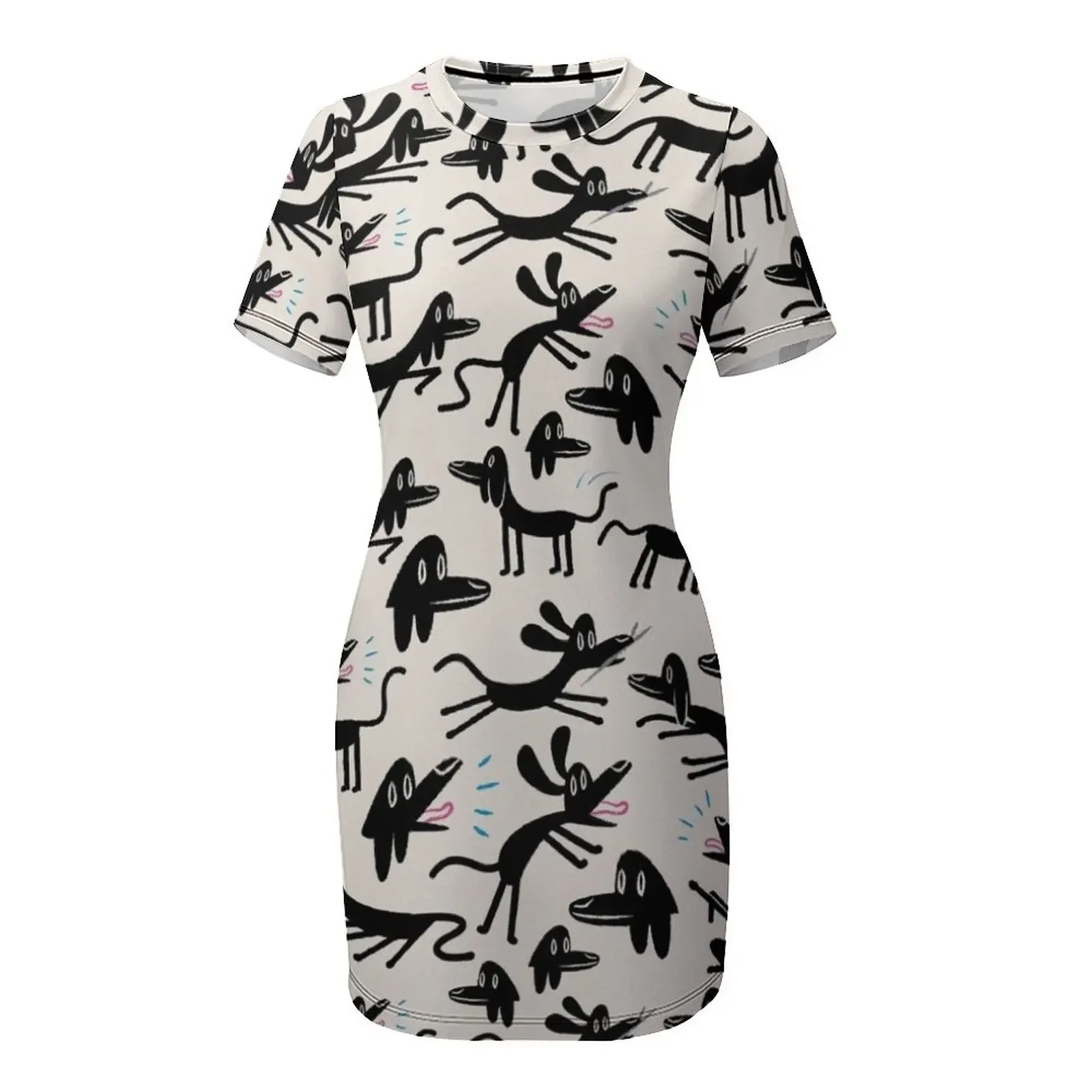 A Dog's Life Short-Sleeved Dre - Korean Women Lifestyle recension och pris
