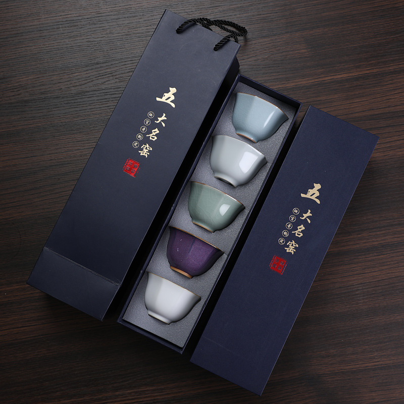 Five Famous Kilns 5 Cups Tea S - Celadon Ceramic Cup recension och pris