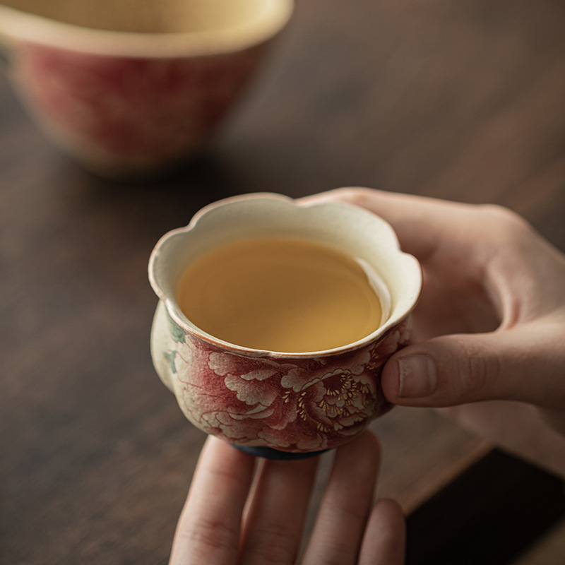 Ceramic Tea Cup Home Teacup Fl - Celadon Ceramic Cup recension och pris